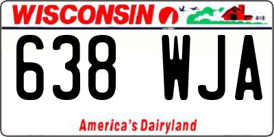 WI license plate 638WJA