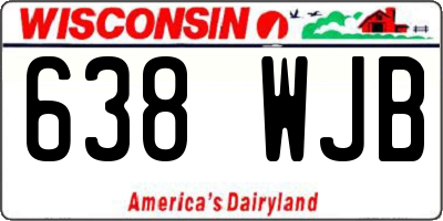 WI license plate 638WJB
