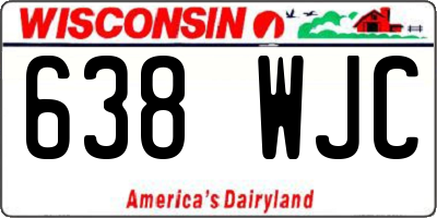 WI license plate 638WJC