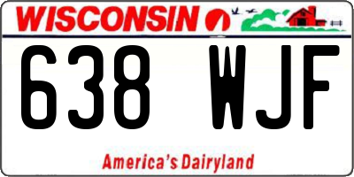 WI license plate 638WJF
