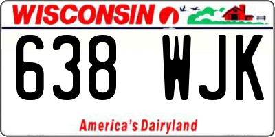 WI license plate 638WJK