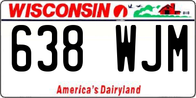 WI license plate 638WJM
