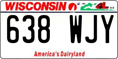 WI license plate 638WJY