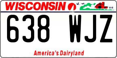 WI license plate 638WJZ