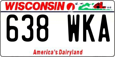 WI license plate 638WKA