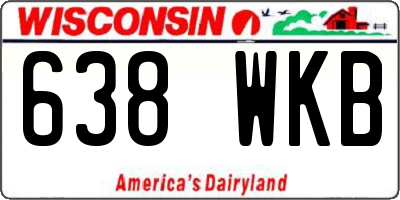 WI license plate 638WKB