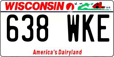 WI license plate 638WKE