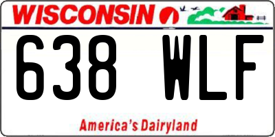 WI license plate 638WLF