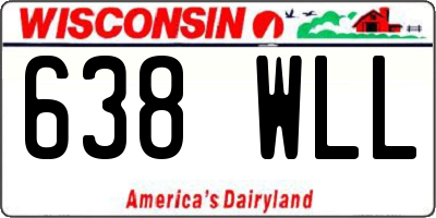 WI license plate 638WLL