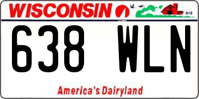 WI license plate 638WLN