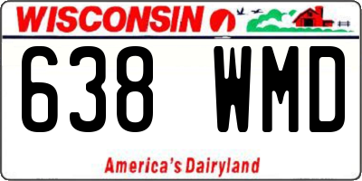 WI license plate 638WMD