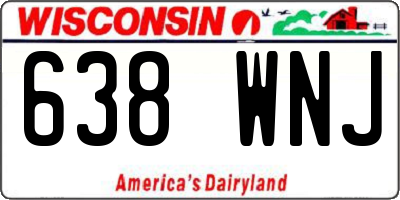 WI license plate 638WNJ