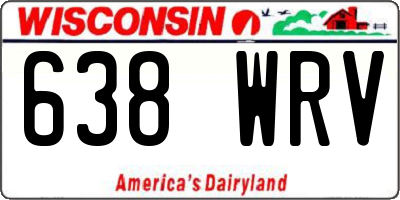 WI license plate 638WRV