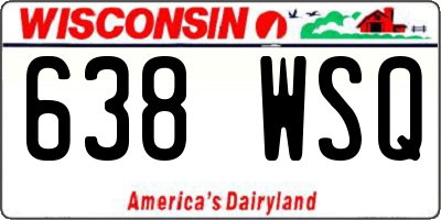 WI license plate 638WSQ