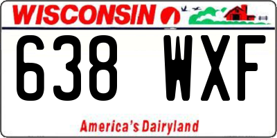 WI license plate 638WXF