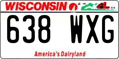 WI license plate 638WXG