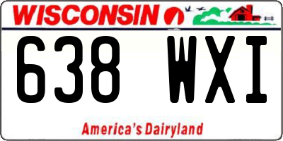 WI license plate 638WXI