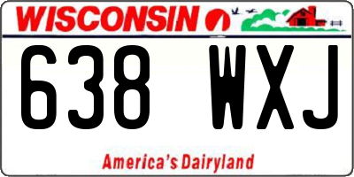 WI license plate 638WXJ