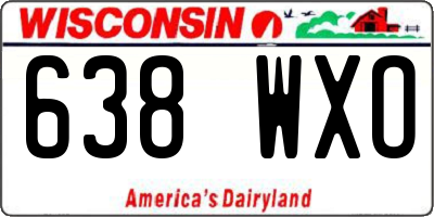 WI license plate 638WXO