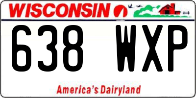 WI license plate 638WXP