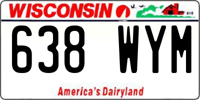 WI license plate 638WYM