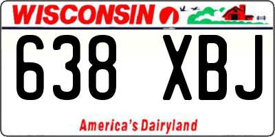 WI license plate 638XBJ