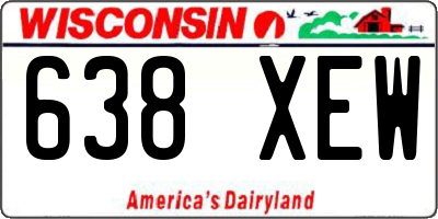 WI license plate 638XEW