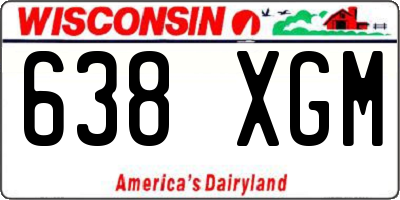 WI license plate 638XGM