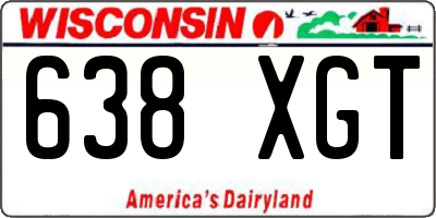 WI license plate 638XGT