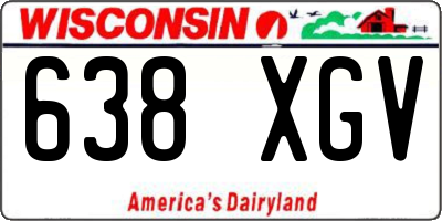 WI license plate 638XGV