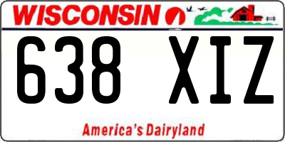 WI license plate 638XIZ