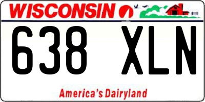 WI license plate 638XLN