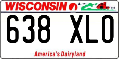 WI license plate 638XLO