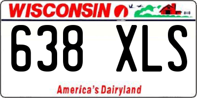 WI license plate 638XLS