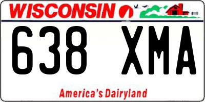 WI license plate 638XMA