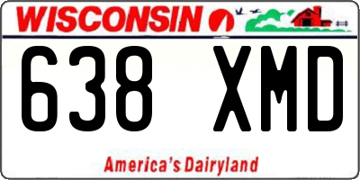 WI license plate 638XMD