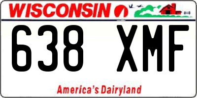 WI license plate 638XMF