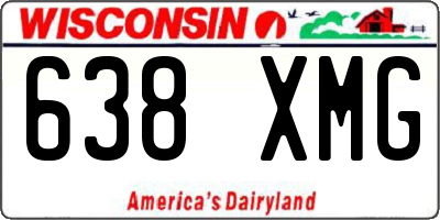 WI license plate 638XMG