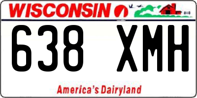 WI license plate 638XMH