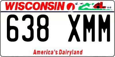 WI license plate 638XMM