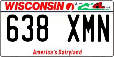 WI license plate 638XMN