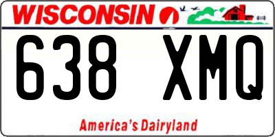 WI license plate 638XMQ