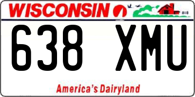 WI license plate 638XMU
