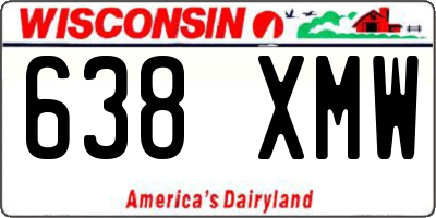 WI license plate 638XMW