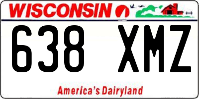 WI license plate 638XMZ