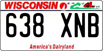 WI license plate 638XNB