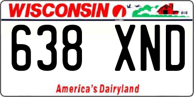 WI license plate 638XND