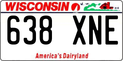 WI license plate 638XNE