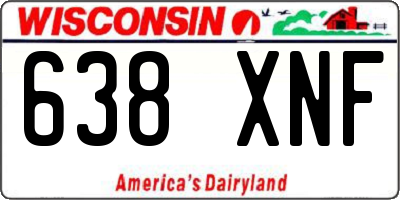 WI license plate 638XNF