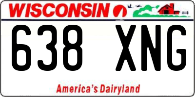 WI license plate 638XNG